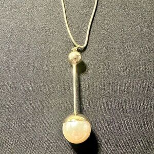 Bella Canvas Gold and Pearl Drop Necklace